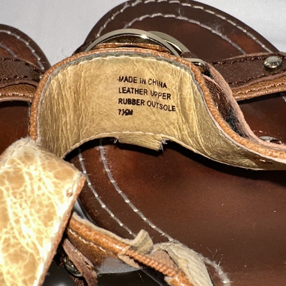 Michael Kors Dayton Sling Brown Open Toe Sandals Heels Women's Strappy SIZE 7.5 - Picture 4 of 11